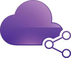Cloud sharing icon. Online network share service illustration. Cloud computing concept vector