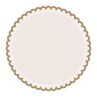 Subtle and Sophisticated Circular Blank Light Brown Sticker Label Design Element vector