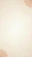 Simple Sophisticated Traditional Mandala Design on Blank Subtle Cream Plain Vertical Background vector