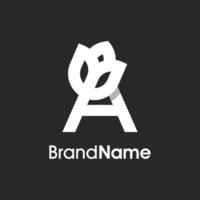 Stylish Initial A Tulip Flower Logo vector