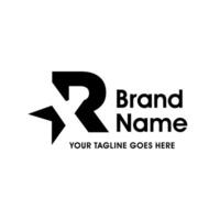 Simple and Memorable Initial R Star Logo vector