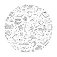 Objects on reading topic in round composition vector