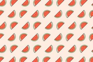 Watermelon slice seamless pattern background vector