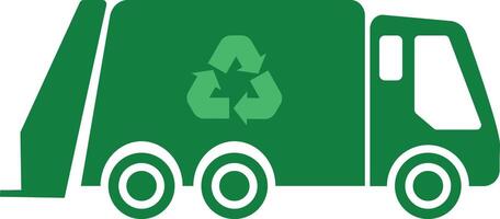 Garbage truck icon. Garbage car recycle sign. Recycle truck symbol. flat style. vector