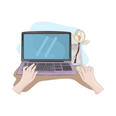Illustration of laptop