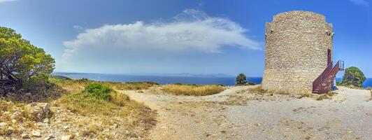 Panoramic picture of the bay and the beach of the Catalan seaside resort of Montgo photo