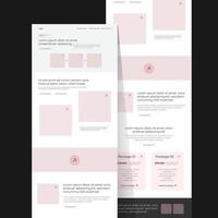 Landing page template. One-page website design template for business. website wireframe. Flat modern responsive design template vector