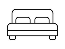 double bed icon vector