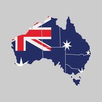map australia flag base vector