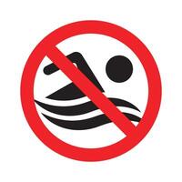 no swimming icon vector