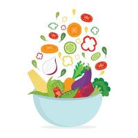vegetables on container vector