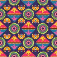 Colorful folk art geometric pattern. Folklore geometric abstract shape seamless pattern. Folk art geometric pattern use for fabric, textile, home decoration elements, upholstery, wrapping, etc. vector