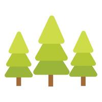 Pine tree forest icon. Set of christmas trees illustration vector