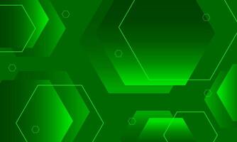 abstract green hexagon background vector