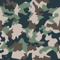 Geometric camouflage seamless pattern. Abstract modern military urban texture. Green color background. vector