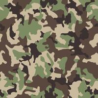 Green camouflage seamless pattern. Camo military background. Fabric textile print template. vector