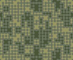 Green khaki seamless camouflage pattern. Army background, military camo clothing style, printing on fabric texture vector