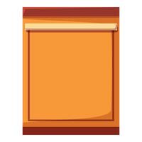 Empty projection screen hanging on wall in classroom vector