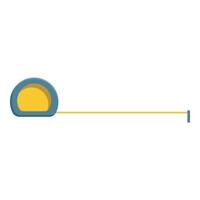 Measuring tape extending showing length measurement tool vector