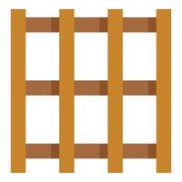 Wooden fence protecting property, providing security, and marking boundaries vector