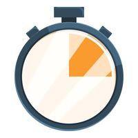 Stopwatch showing time passing with orange segment vector