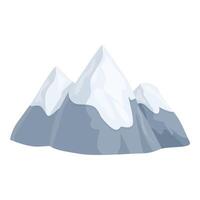 Snowy mountain range standing tall against clear sky vector