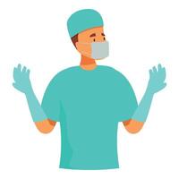 Surgeon is getting ready to perform a surgical procedure vector