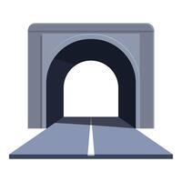 Empty asphalt road going through tunnel in mountain vector