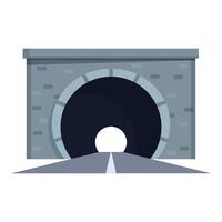 Empty road tunnel leading to the light at the end of the tunnel vector