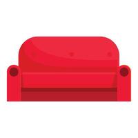 Red comfortable sofa for sitting in living room vector