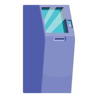 Atm machine accepting credit card for payment transaction vector