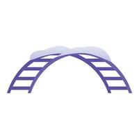 Snow covering monkey bars in a playground in winter vector