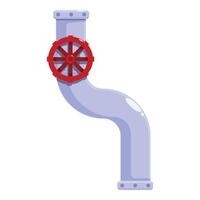 Pipeline system with valve showing plumbing concept vector