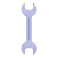 Single wrench standing upright on white background vector