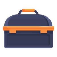 Closed empty professional toolbox holding tools for repairing vector