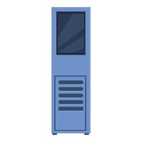 Modern payment terminal standing with blank screen displaying important information vector