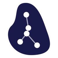 Abstract constellation on dark blue background representing astronomy vector