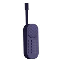 Portable radio transmitter with antenna standing upright vector