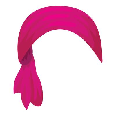 Pink silk scarf is blowing in the wind