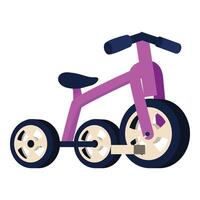 Pink tricycle standing up waiting for child to ride vector
