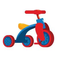 Modern colorful tricycle isolated on white for toddlers vector