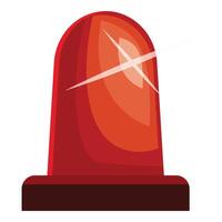 Red flasher emitting intermittent light signal vector