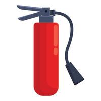 Red fire extinguisher standing upright for safety vector
