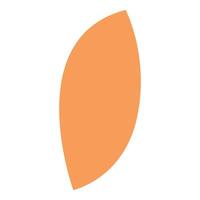 Orange asymmetrical rounded oblong shape on white background vector