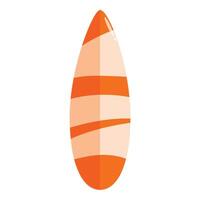 Orange surfboard showing summer beach vibes vector