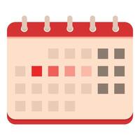 Calendar showing important appointment dates vector