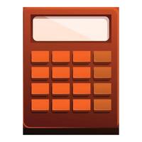 Modern calculator showing empty screen displaying calculating power vector
