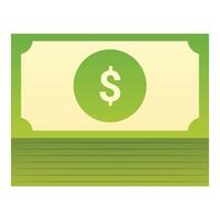 Stack of cash showing concept of wealth and savings vector