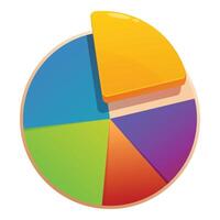 Colorful pie chart exploding with growth and success vector