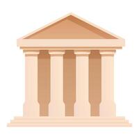 Ancient greek temple facade with columns and pediment vector